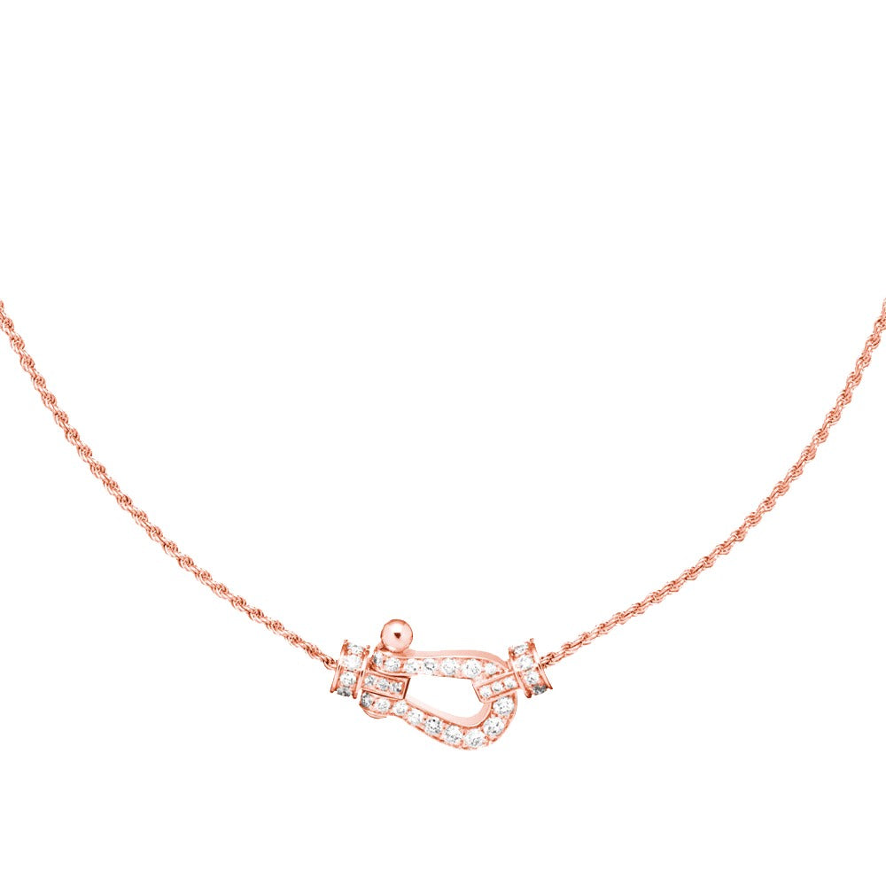 [⭐Maelin]FORCE 10 PINK GOLD DIAMOND NECKLACE