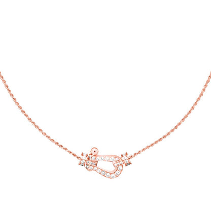 [⭐Maelin]FORCE 10 PINK GOLD DIAMOND NECKLACE