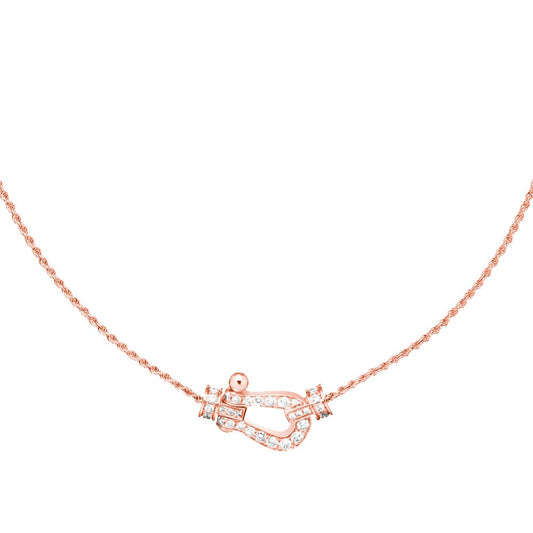 [⭐Maelin]FORCE 10 PINK GOLD DIAMOND NECKLACE