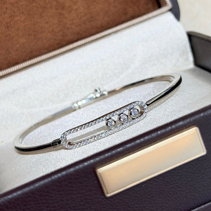 [⭐Maelin]Move Pavé Diamond Bangle Bracelet M