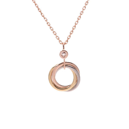 [⭐Maelin]TRINITY SILVER GOLD PINK GOLD NECKLACE