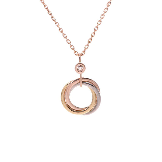 [⭐Maelin]TRINITY SILVER GOLD PINK GOLD NECKLACE