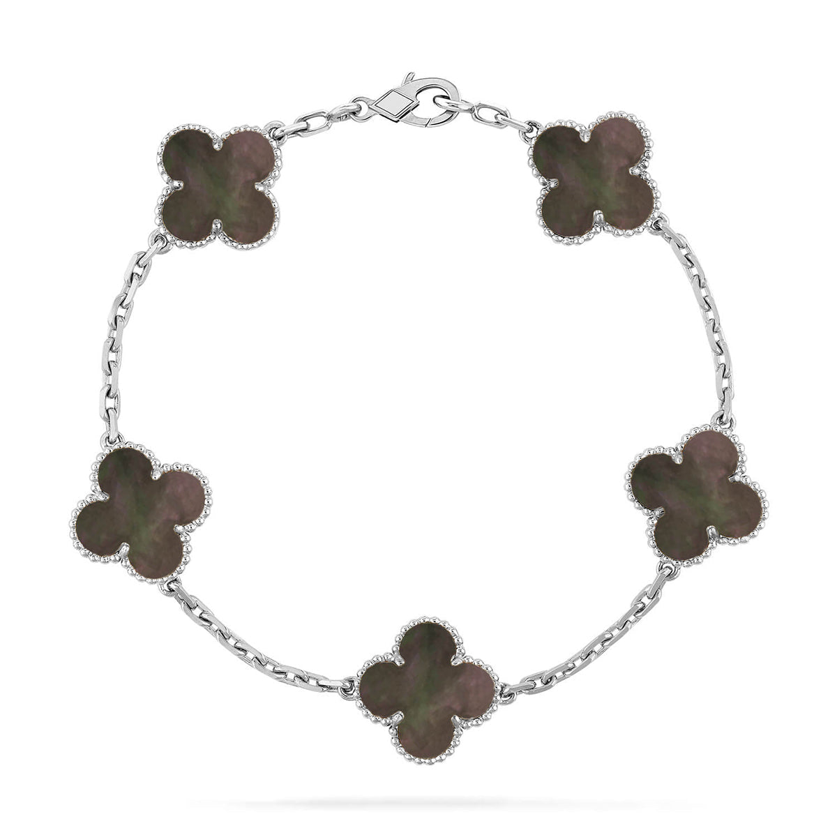 [⭐Maelin] CLOVER 5 MOTIF GRAY MOP BRACELET COLLECTION
