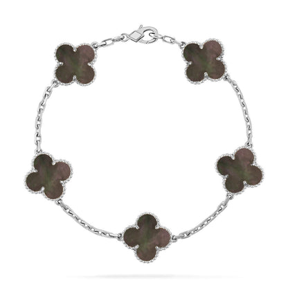 [⭐Maelin] CLOVER 5 MOTIF GRAY MOP BRACELET COLLECTION
