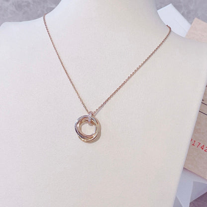 [⭐Maelin]TRINITY NECKLACE GOLD  DIAMONDS