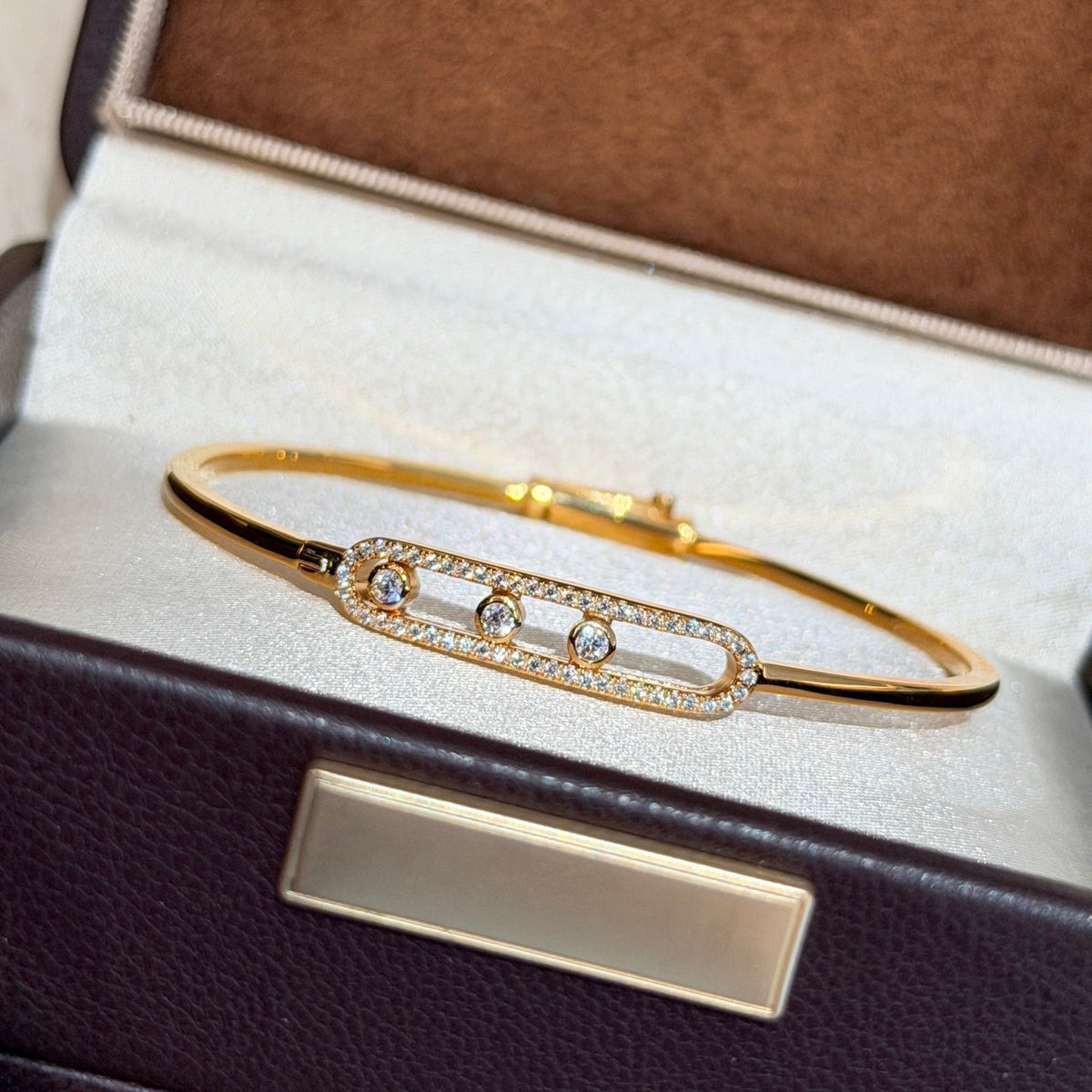 [⭐Maelin]Move Pavé Diamond Bangle Bracelet M