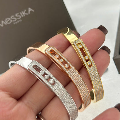 [⭐Maelin]Move Noa Rose Gold Pavé Diamond Bangle Bracelet