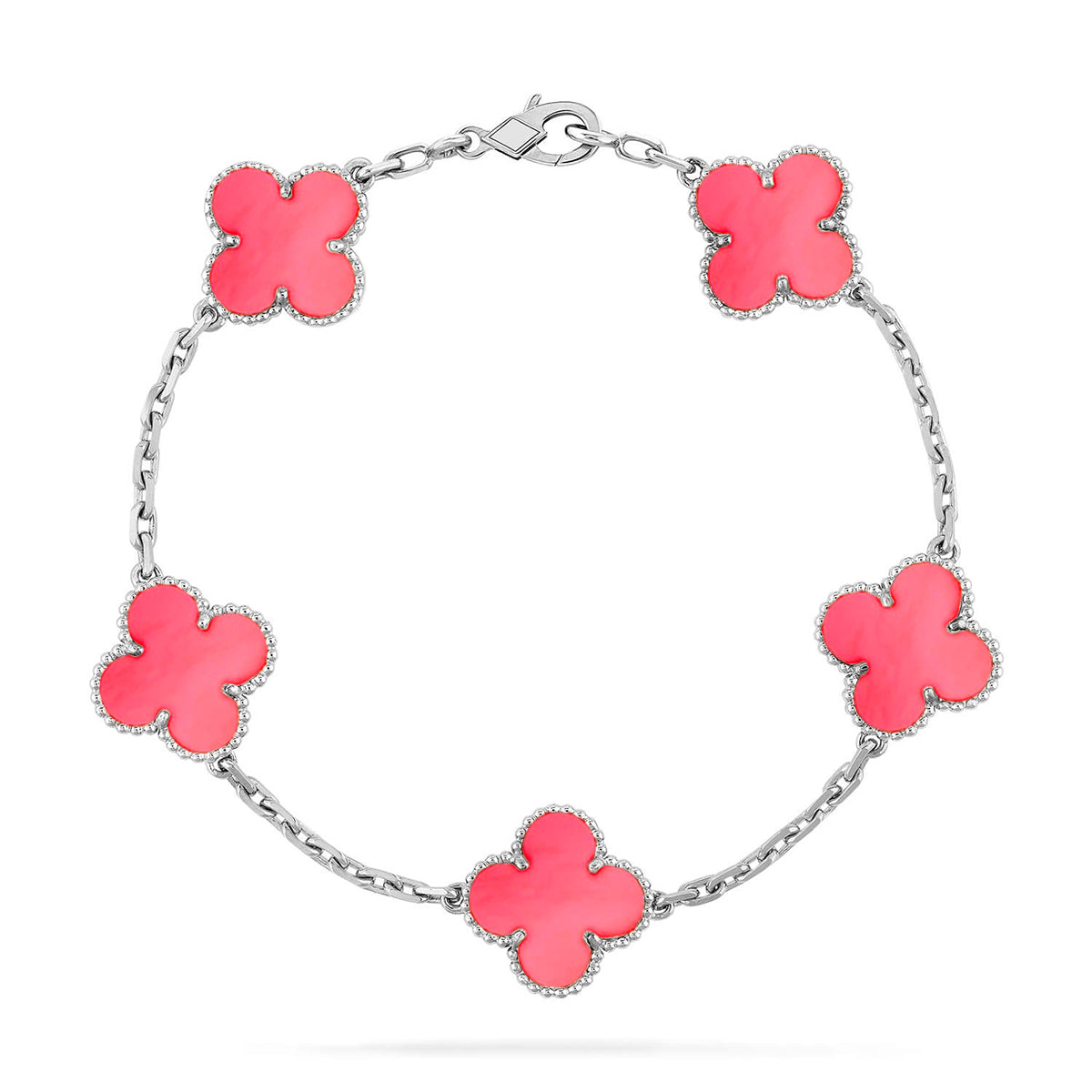 [⭐Maelin] CLOVER 5 MOTIFS  PINK MOP BRACELET COLLECTION