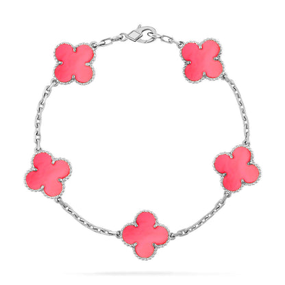 [⭐Maelin] CLOVER 5 MOTIFS  PINK MOP BRACELET COLLECTION