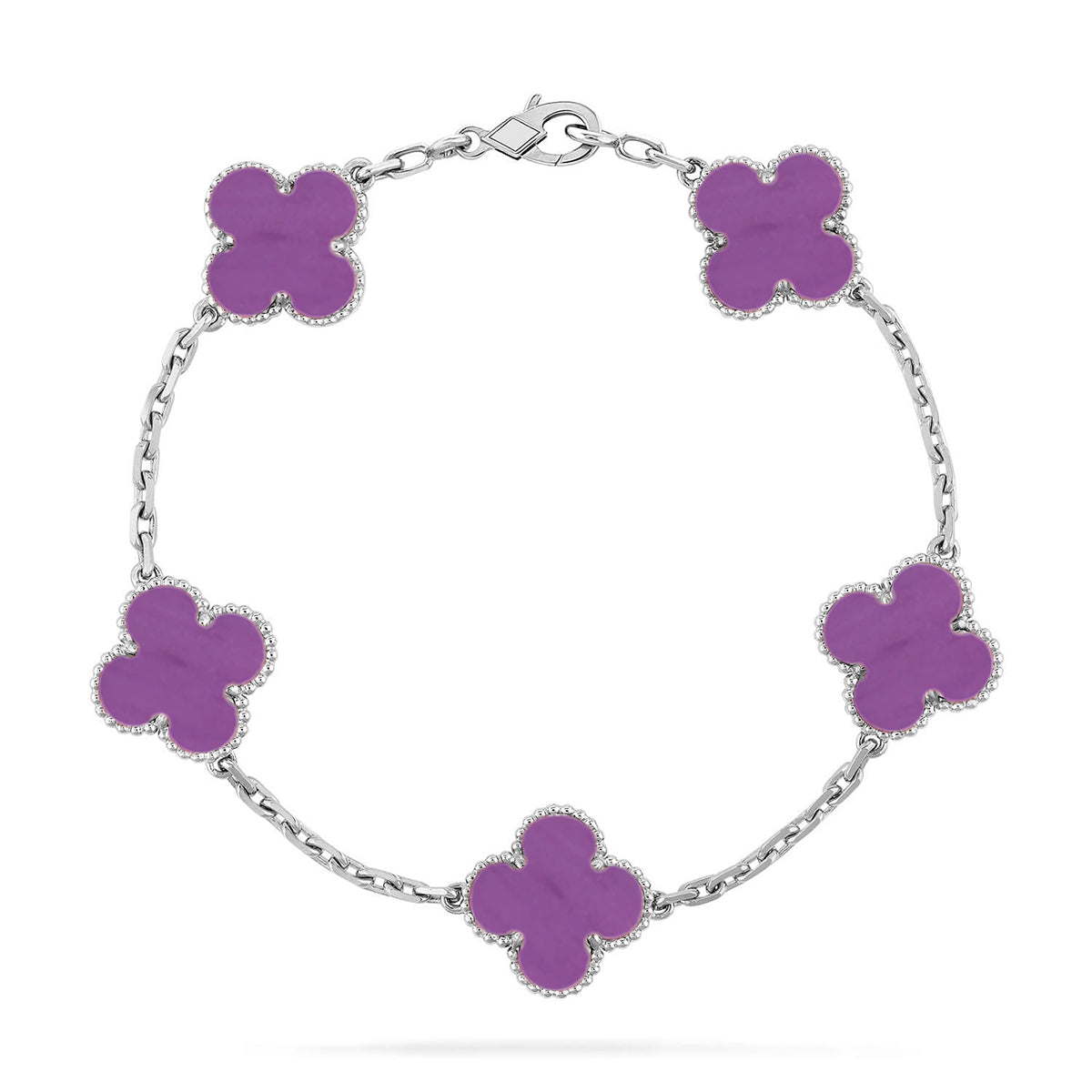 [⭐Maelin] CLOVER 5 MOTIF VIOLET BRACELET COLLECTION