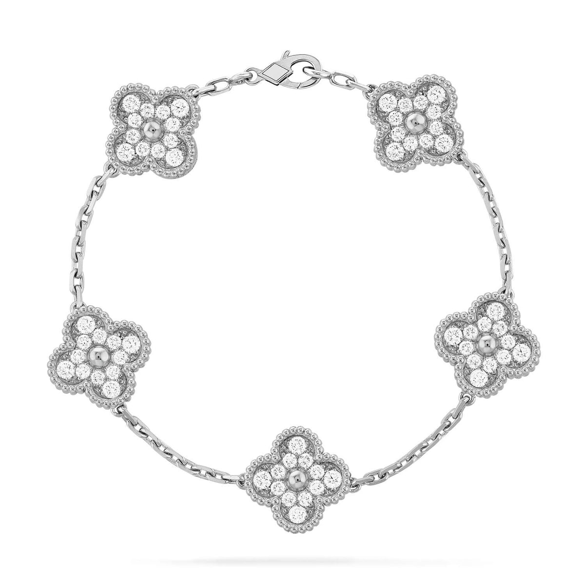 [⭐Maelin] CLOVER 5 MOTIF FULL DIAMOND BRACELET COLLECTION