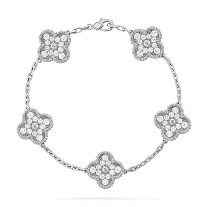 [⭐Maelin] CLOVER 5 MOTIF FULL DIAMOND BRACELET COLLECTION