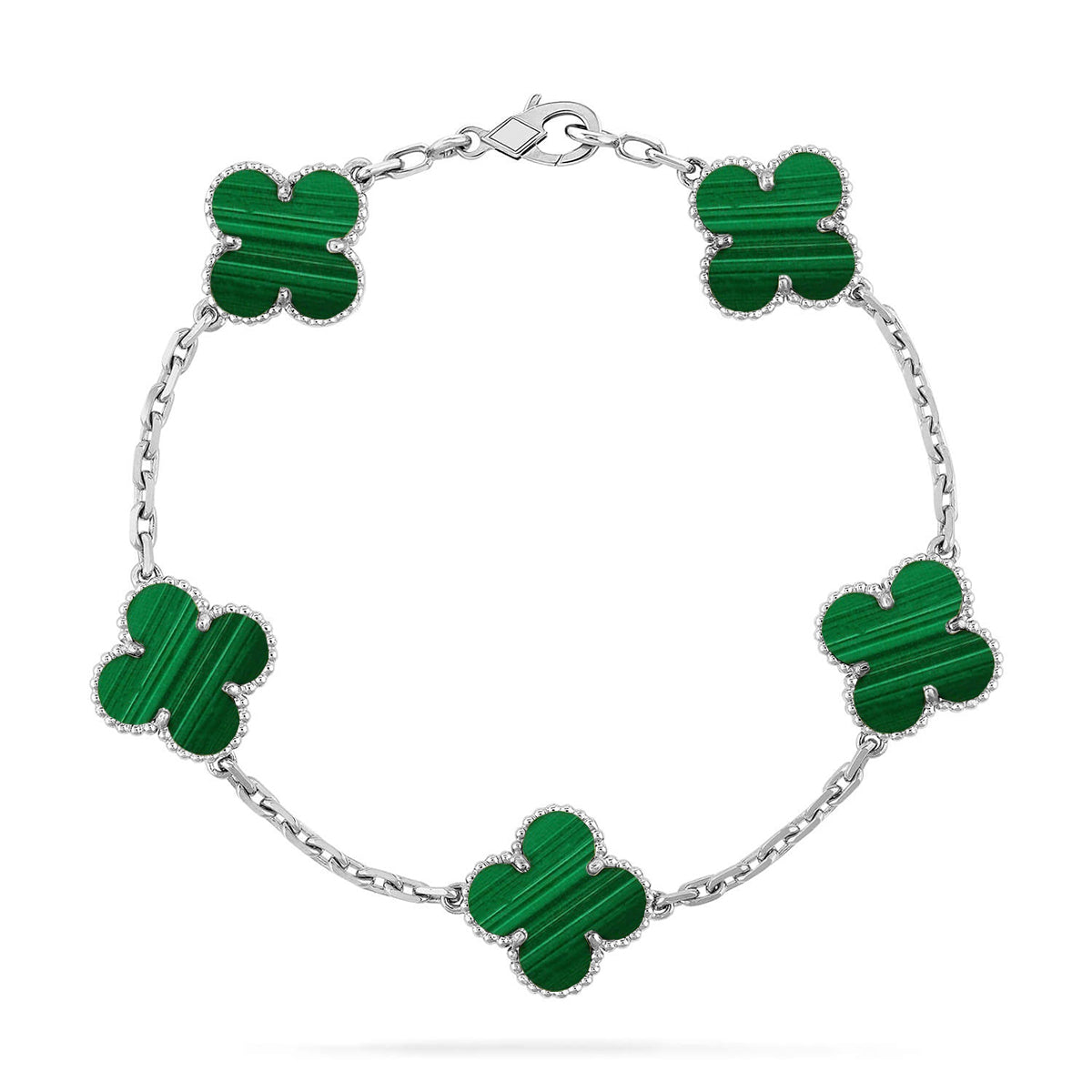 [⭐Maelin] CLOVER 5 MOTIF MALACHITE BRACELET COLLECTION