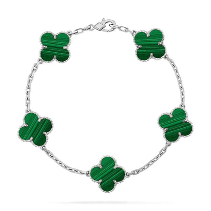 [⭐Maelin] CLOVER 5 MOTIF MALACHITE BRACELET COLLECTION