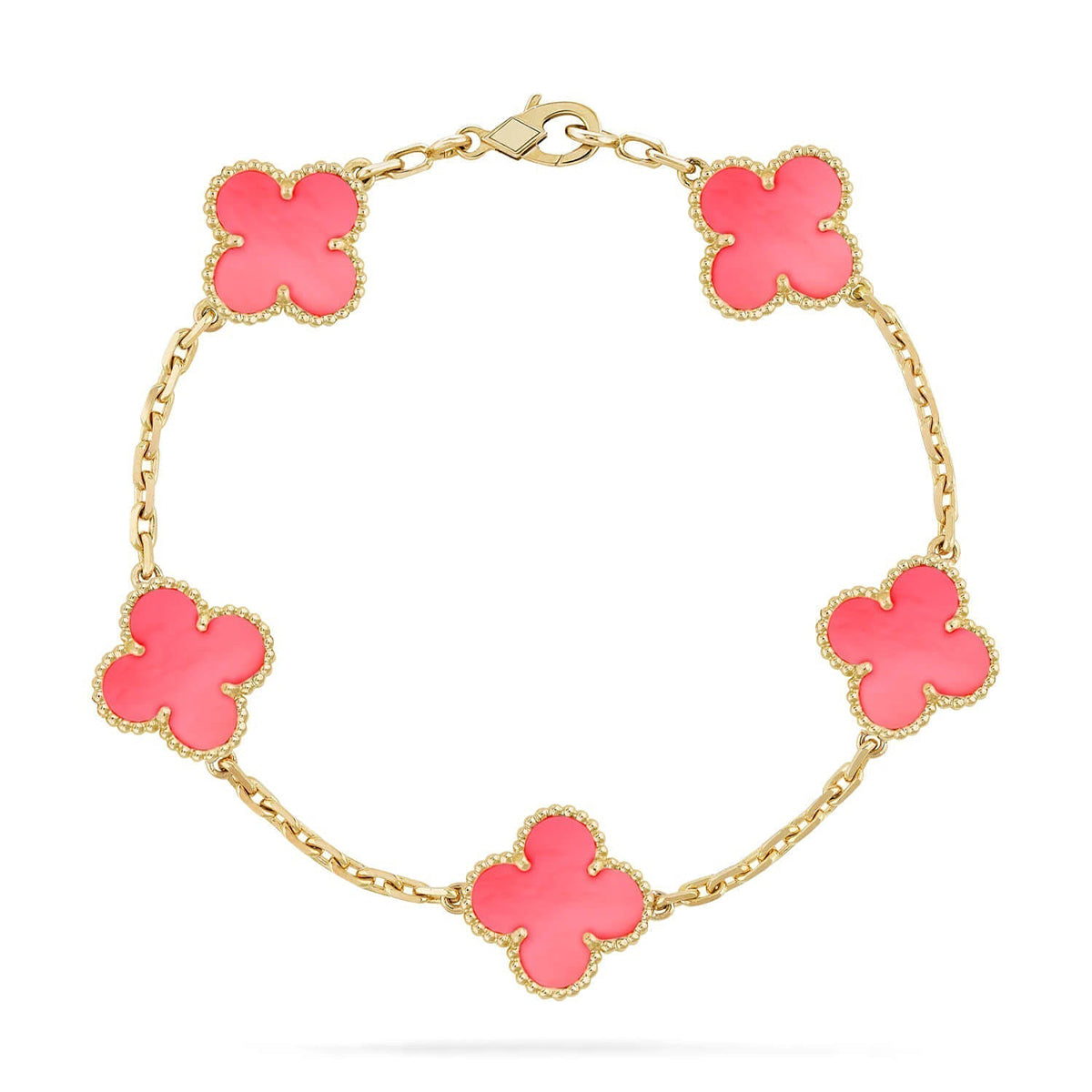 [⭐Maelin] CLOVER 5 MOTIFS  PINK MOP BRACELET COLLECTION