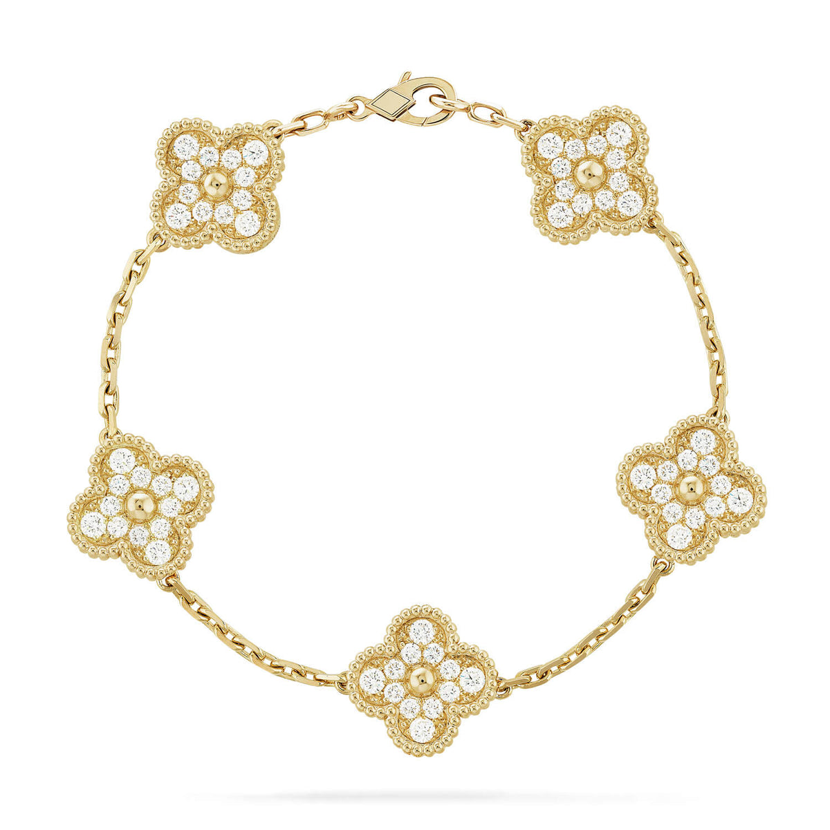 [⭐Maelin] CLOVER 5 MOTIF FULL DIAMOND BRACELET COLLECTION