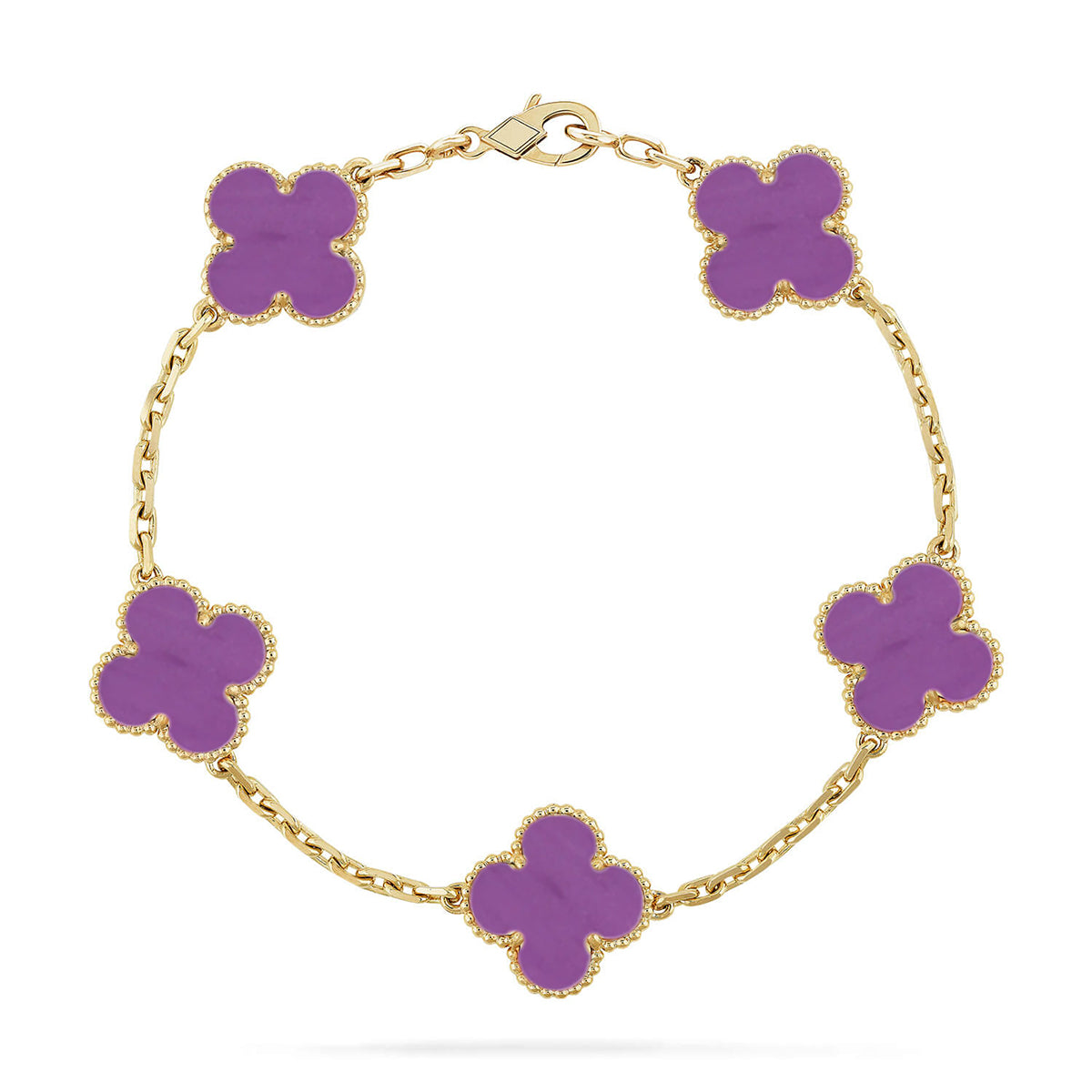 [⭐Maelin] CLOVER 5 MOTIF VIOLET BRACELET COLLECTION