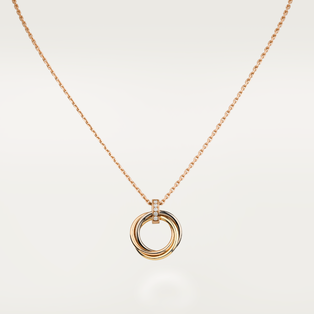 [⭐Maelin]TRINITY NECKLACE GOLD  DIAMONDS