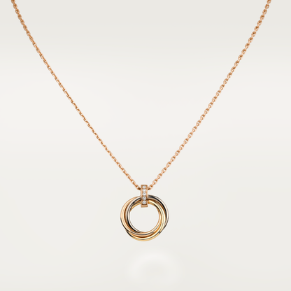 [⭐Maelin]TRINITY NECKLACE GOLD  DIAMONDS