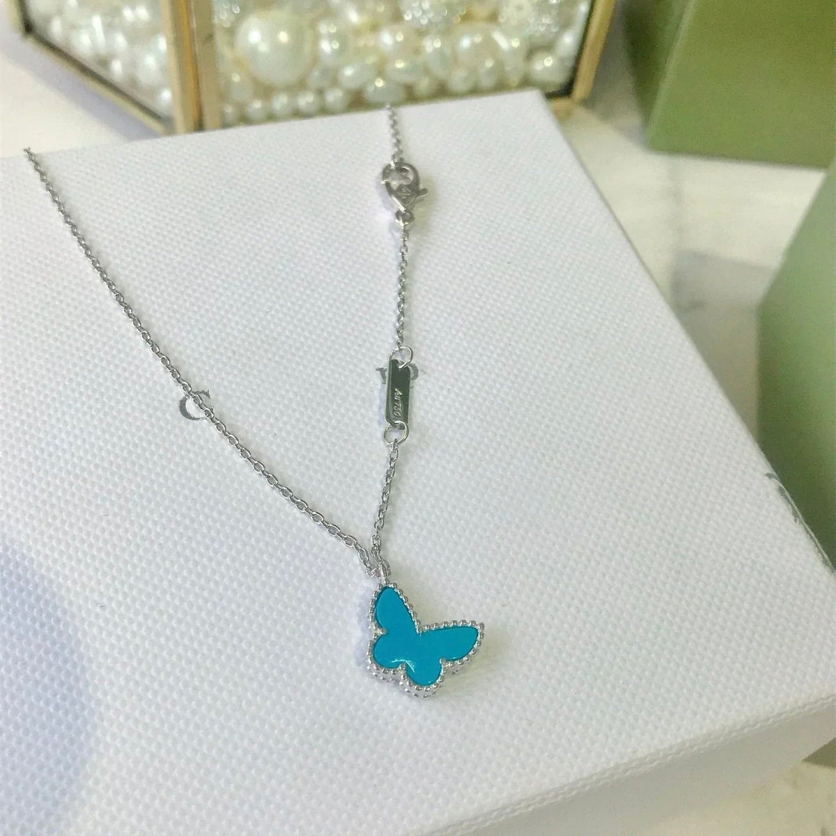 [⭐Maelin]BUTTERFLY TURQUOISE BUTTERFLY BRACELET SILVER