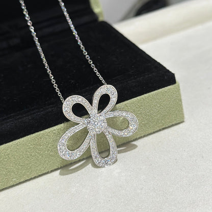 [⭐Maelin]FLOWERLACE NECKLACE FULL DIAMONDS