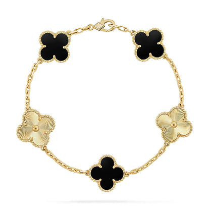 [⭐Maelin] CLOVER 5 MOTIF ONYXS BRACELET COLLECTION