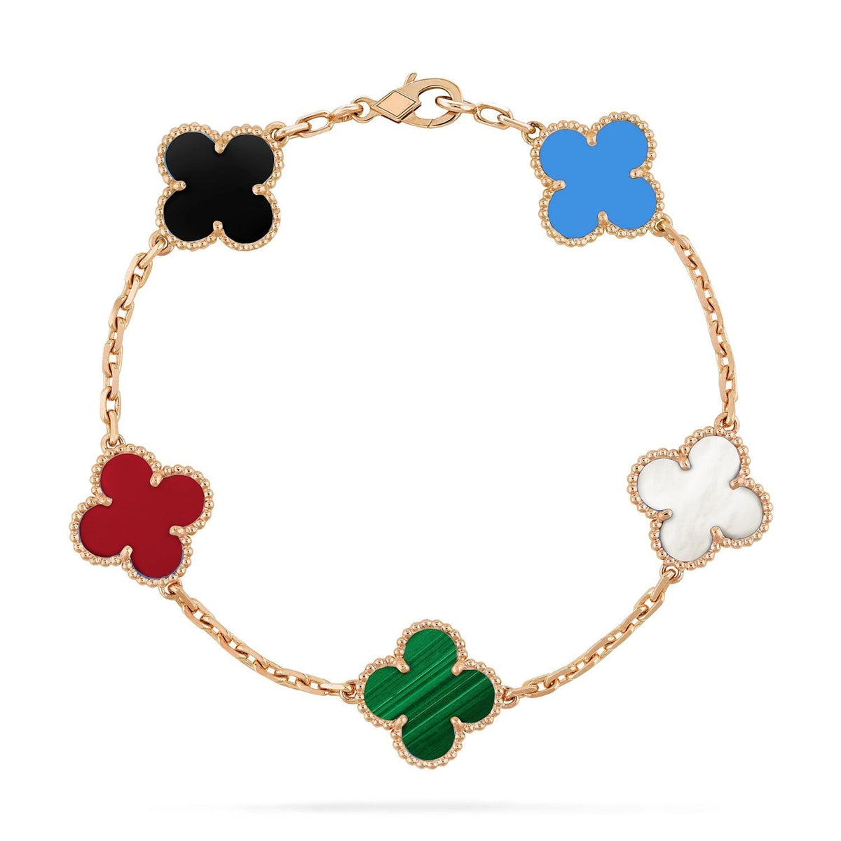 [⭐Maelin]CLOVER 5 MOTIFS MULTICOLOR BRACELET