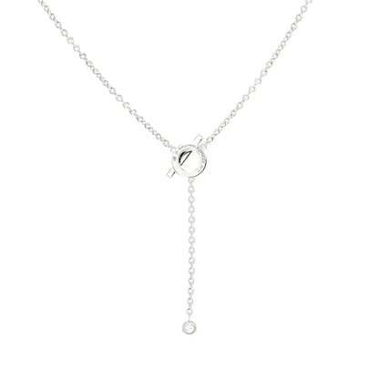 [⭐Maelin]FINESSE SILVER DIAMOND NECKLACE