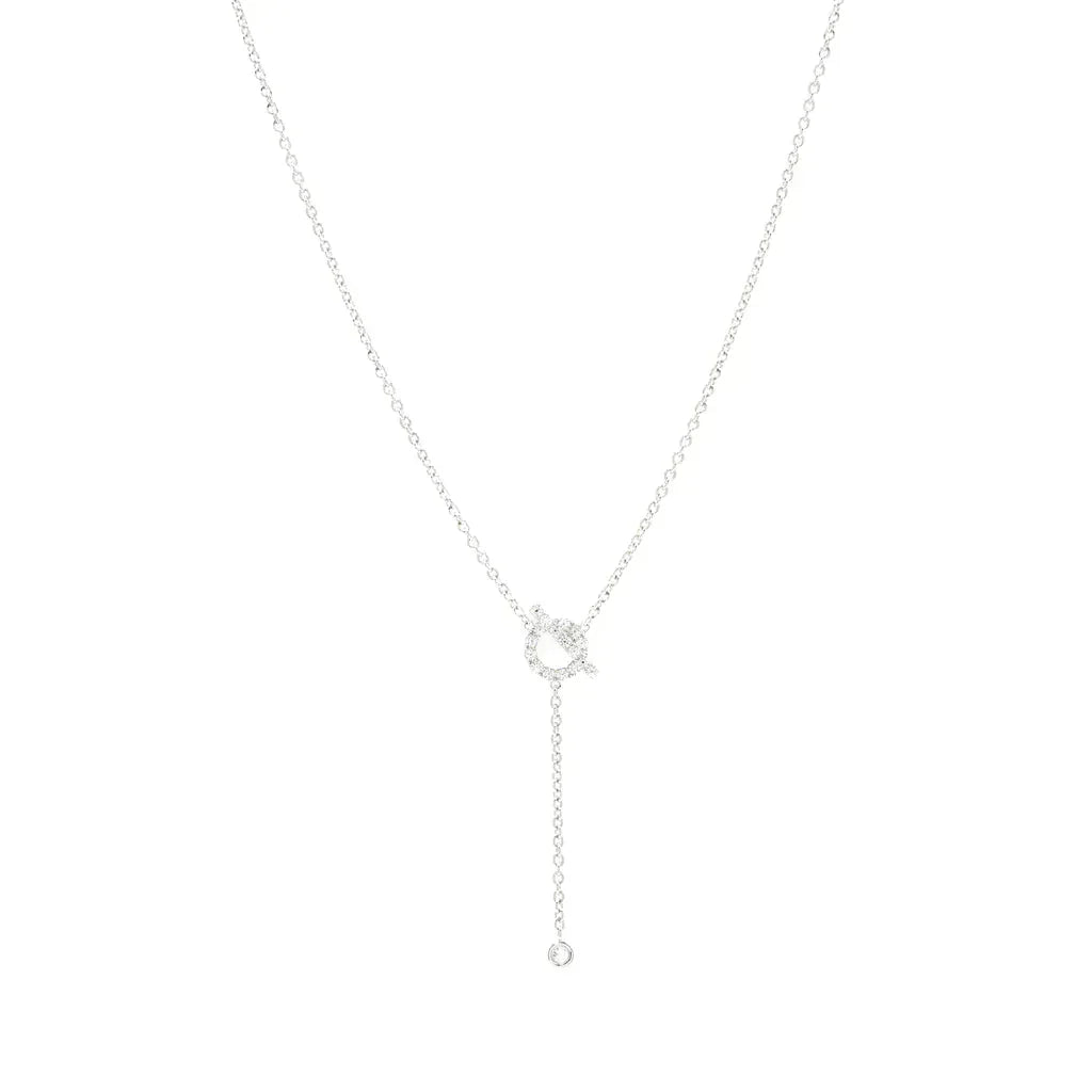 [⭐Maelin]FINESSE SILVER DIAMOND NECKLACE