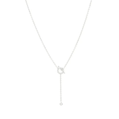 [⭐Maelin]FINESSE SILVER DIAMOND NECKLACE