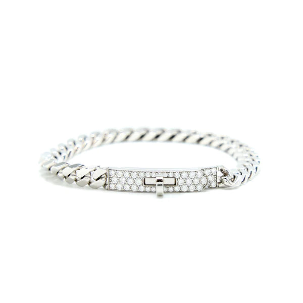 [⭐Maelin]KELLY CHAIN SILVER DIAMOND BRACELET