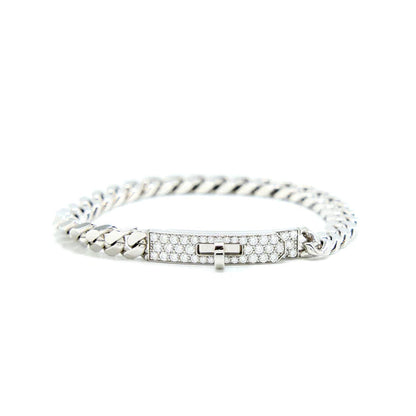 [⭐Maelin]KELLY CHAIN SILVER DIAMOND BRACELET