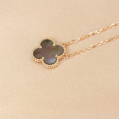 [⭐Maelin]CLOVER 15MM  GRAY MOTHER OF PEARL NECKLACE