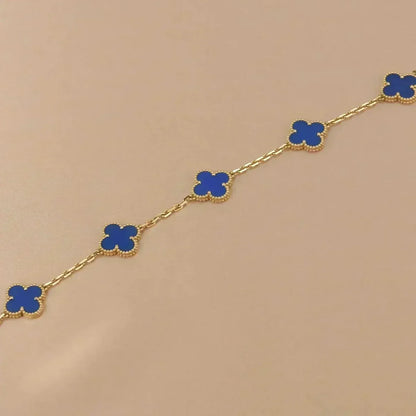 [⭐Maelin] CLOVER 5 MOTIF BLUE AGATE BRACELET COLLECTION