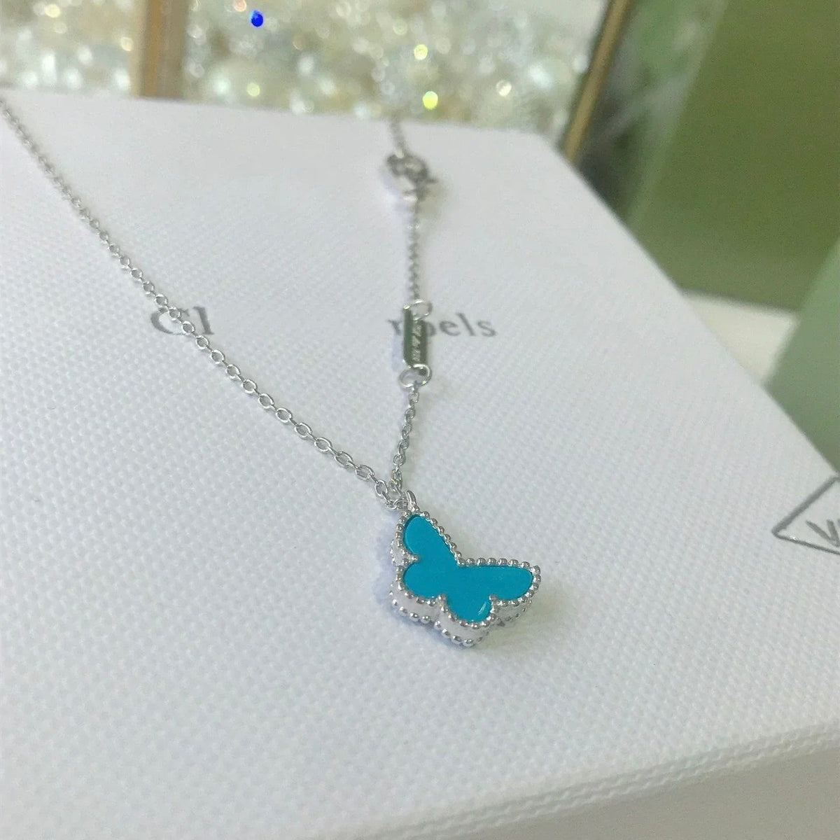 [⭐Maelin]BUTTERFLY TURQUOISE BUTTERFLY BRACELET SILVER