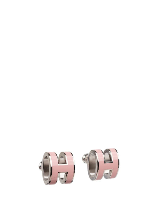 [⭐Maelin]MINI POP H SILVER EARRINGS PINK