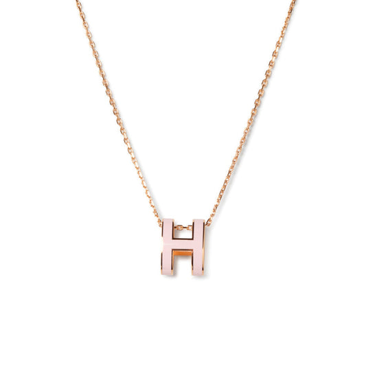 [⭐Maelin]POP H PEDANT PINK GOLD