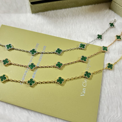 [⭐Maelin]CLOVER 6 MOTIF MALACHITE BRACELET