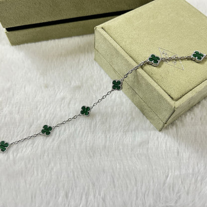 [⭐Maelin]CLOVER 6 MOTIF MALACHITE BRACELET