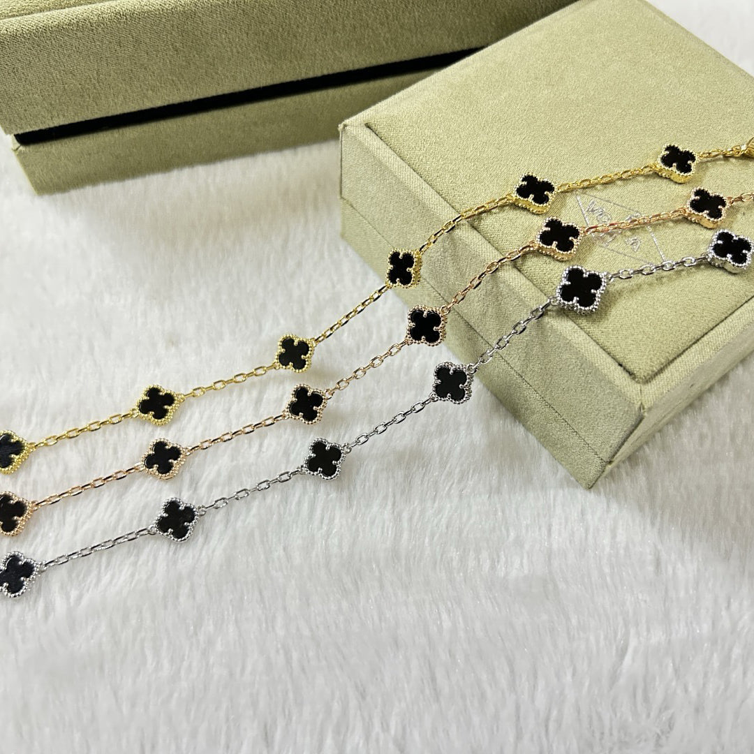 [⭐Maelin]CLOVER 6 MOTIF  ONYXS BRACELET