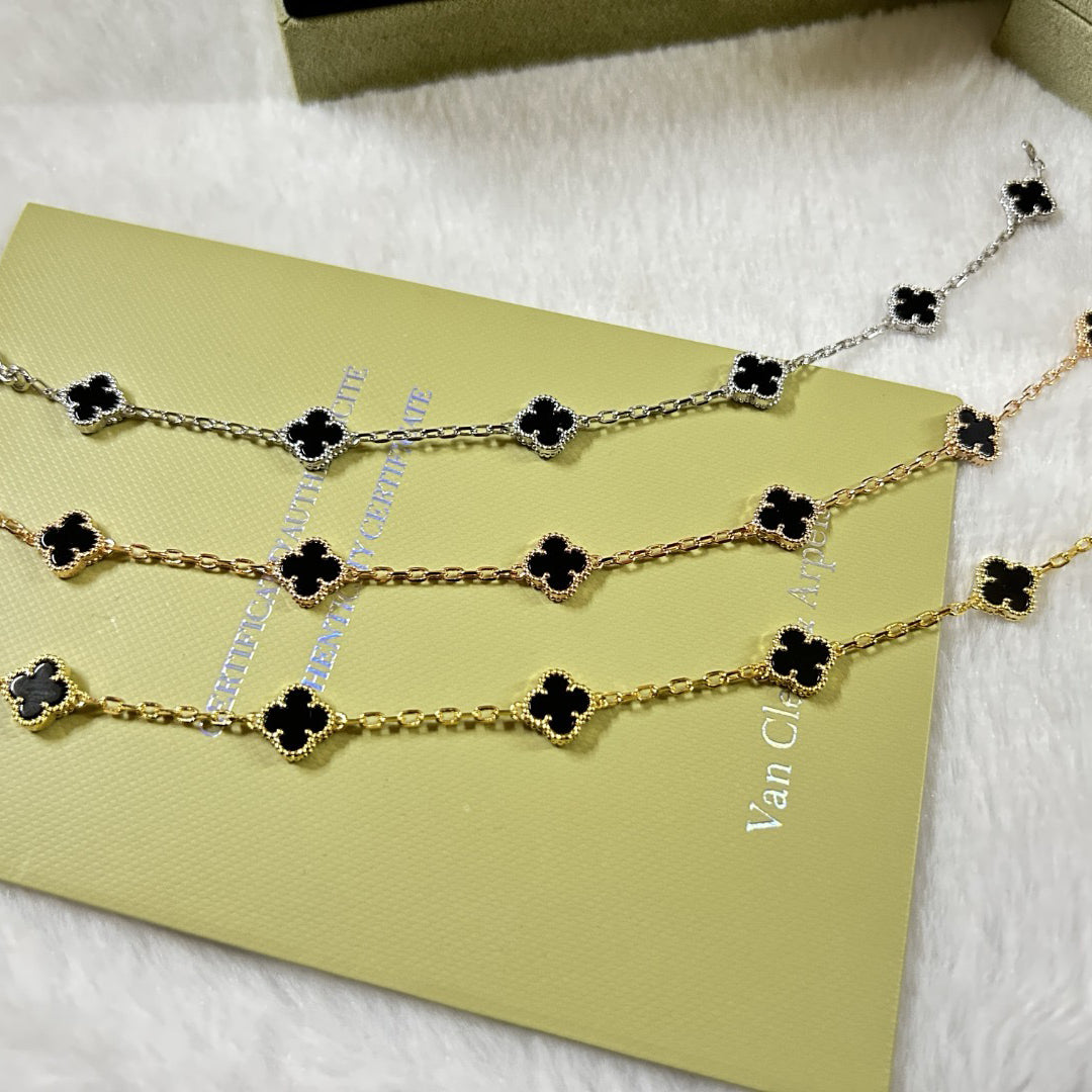 [⭐Maelin]CLOVER 6 MOTIF  ONYXS BRACELET