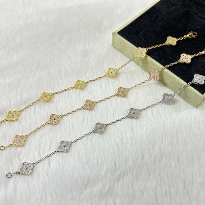 [⭐Maelin]CLOVER 6 MOTIF DIAMOND BRACELET