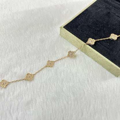 [⭐Maelin]CLOVER 6 MOTIF DIAMOND BRACELET