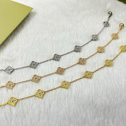 [⭐Maelin]CLOVER 6 MOTIF DIAMOND BRACELET