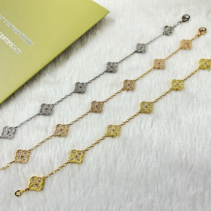 [⭐Maelin]CLOVER 6 MOTIF DIAMOND BRACELET