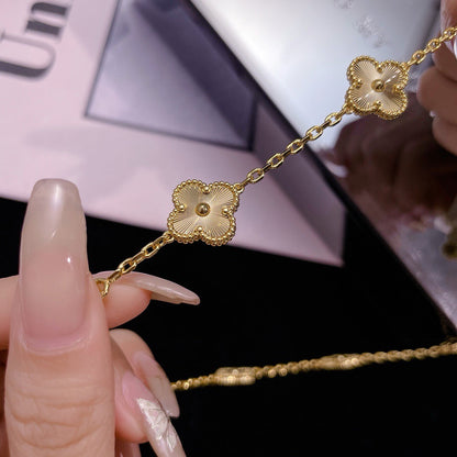 [⭐Maelin]CLOVER 10 MOTIFS LASER NECKLACE