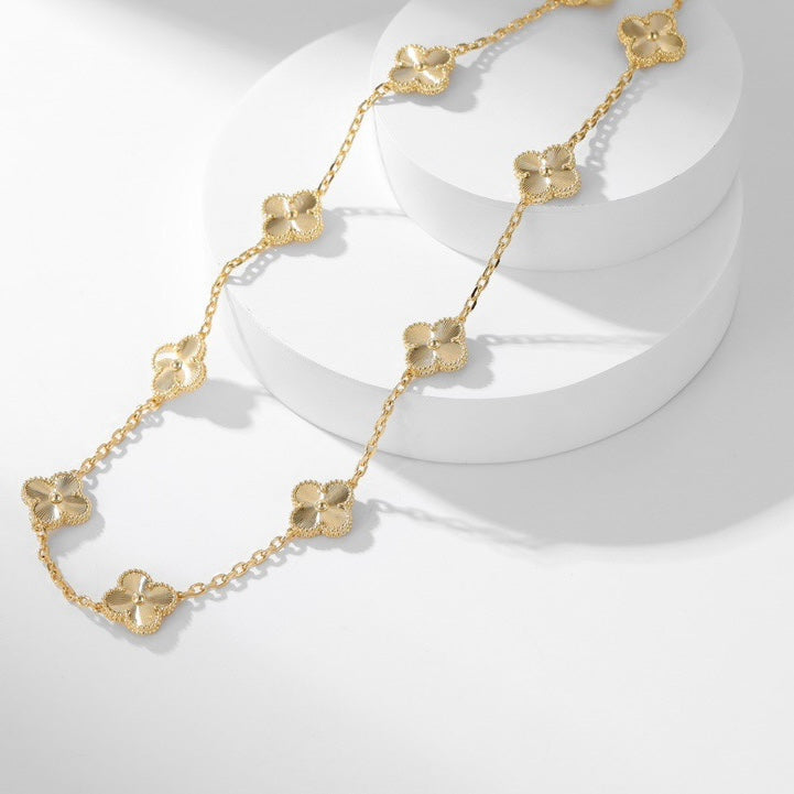 [⭐Maelin]CLOVER 10 MOTIFS LASER NECKLACE