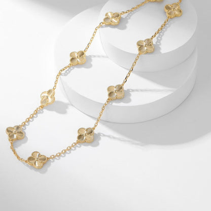 [⭐Maelin]CLOVER 10 MOTIFS LASER NECKLACE