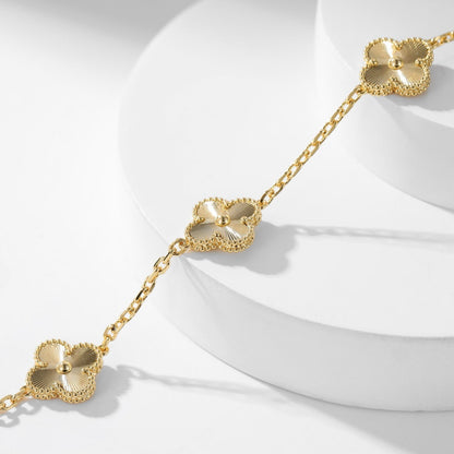 [⭐Maelin]CLOVER 10 MOTIFS LASER NECKLACE