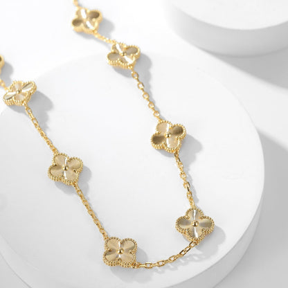 [⭐Maelin]CLOVER 10 MOTIFS LASER NECKLACE